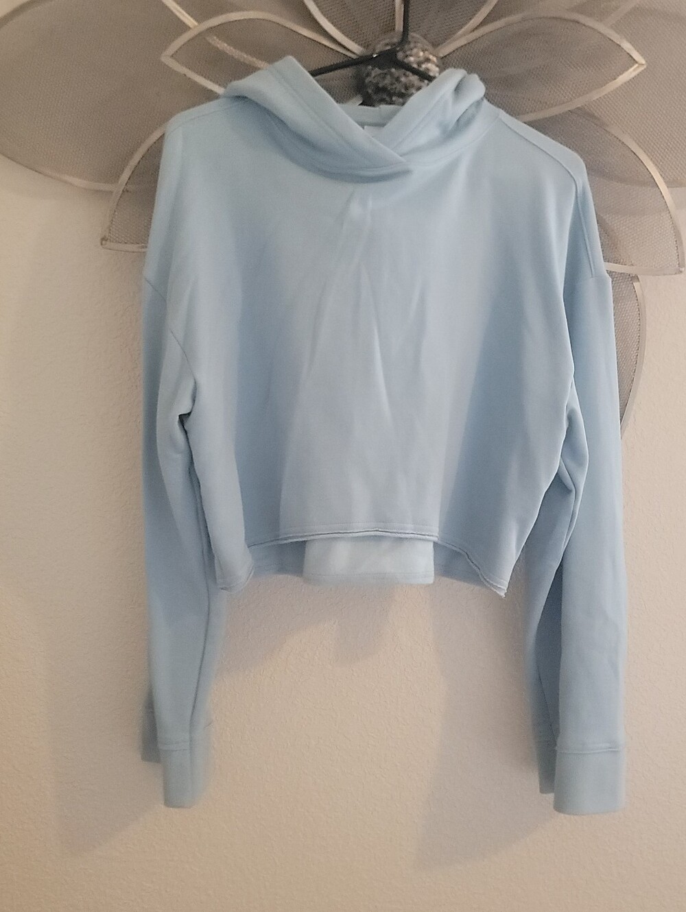 Nike Light Blue Cropped Hoodie